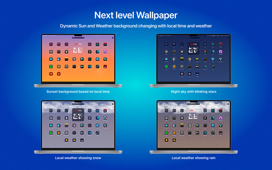 LaunchMe Dynamic Weather and Sun wallpapers