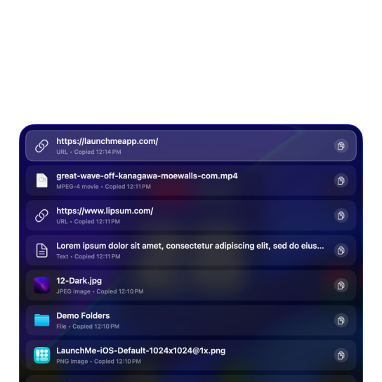 Clipboard history preview