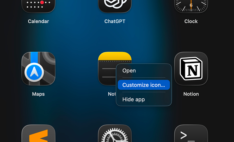 Setting a custom icon for an app