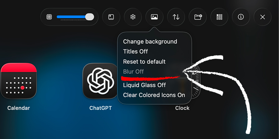 Wallpaper blur effect