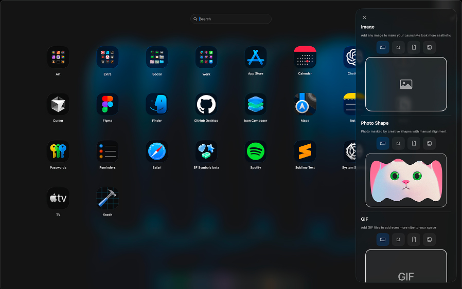 Adding a widget in LaunchMe