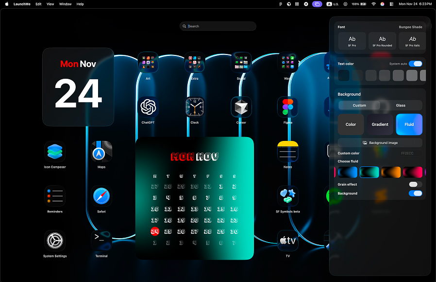Calendar widget styles