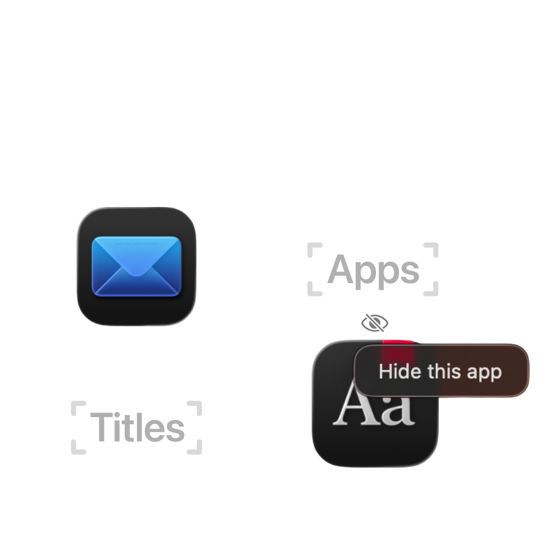 Hide apps preview