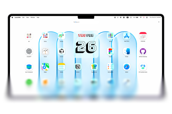 LaunchMe app screenshot - light theme