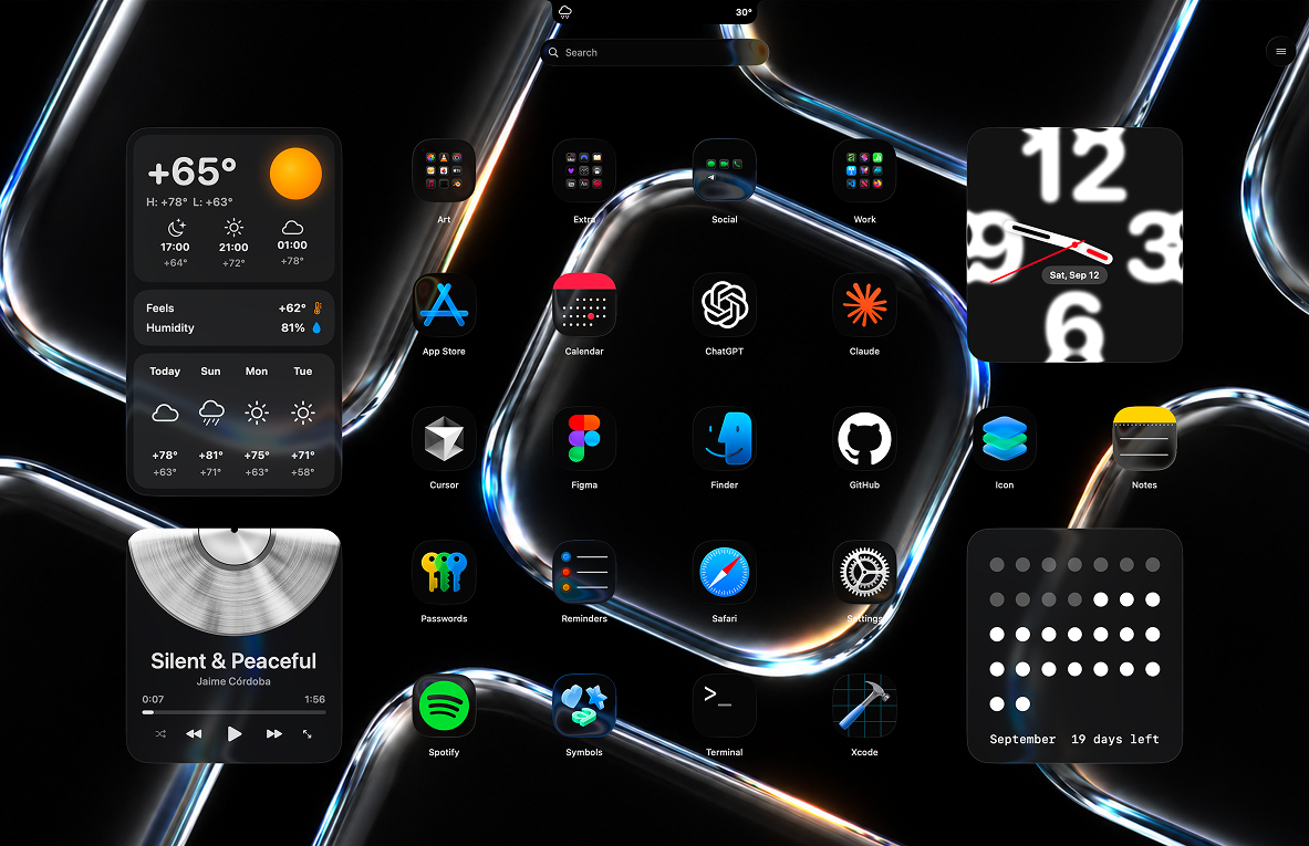 LaunchMe Logo Black Space preview